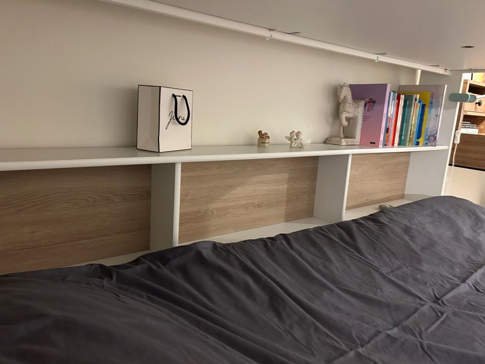 Lit superpos&eacute; blanc Mobilier enfants
