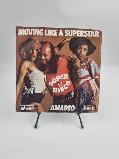 Vinyle 45 tours Amadeo : Moving Like a Superstar avec fourre 1 Vulbens (74)