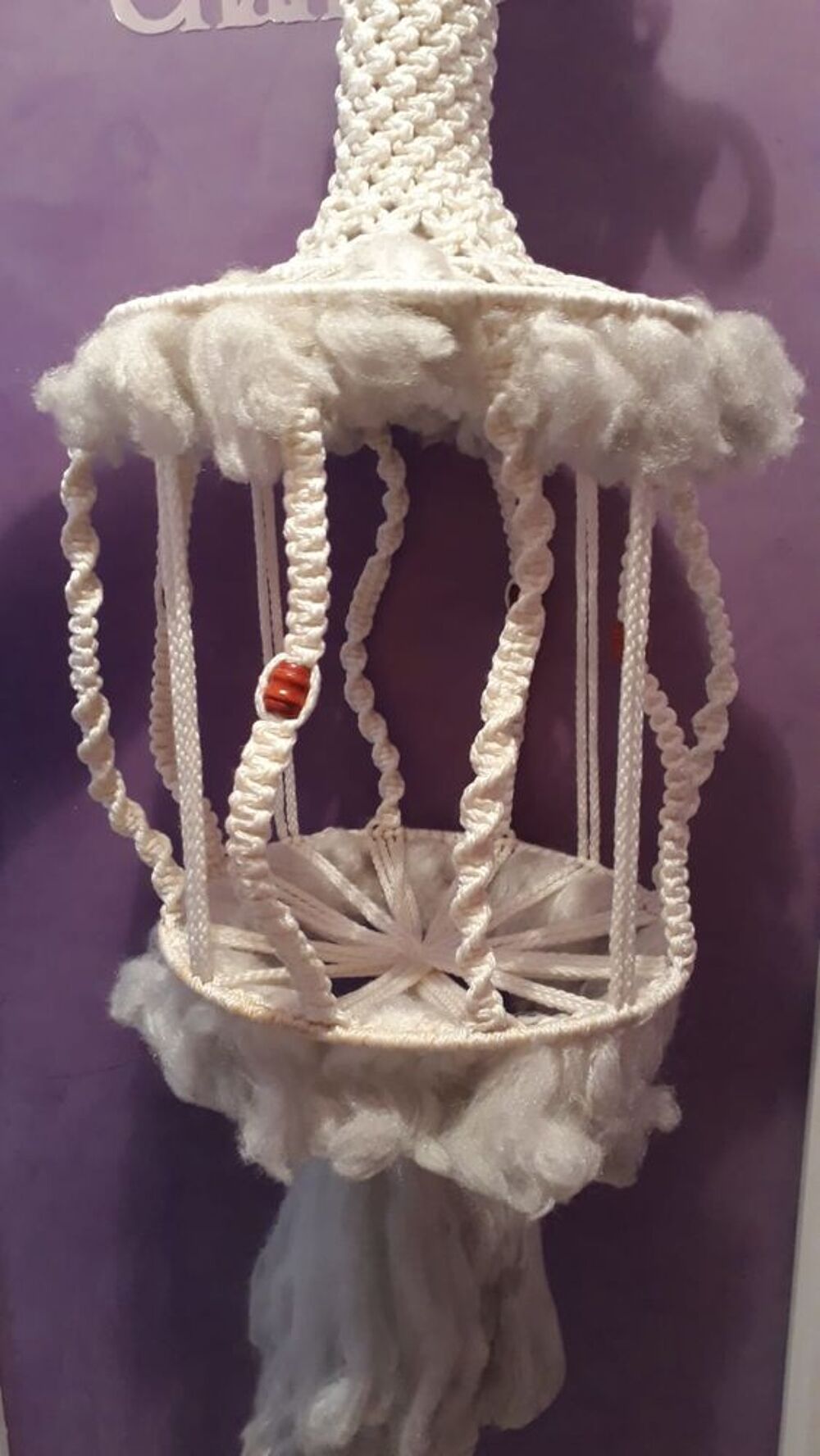 Macram&eacute; blanc Décoration
