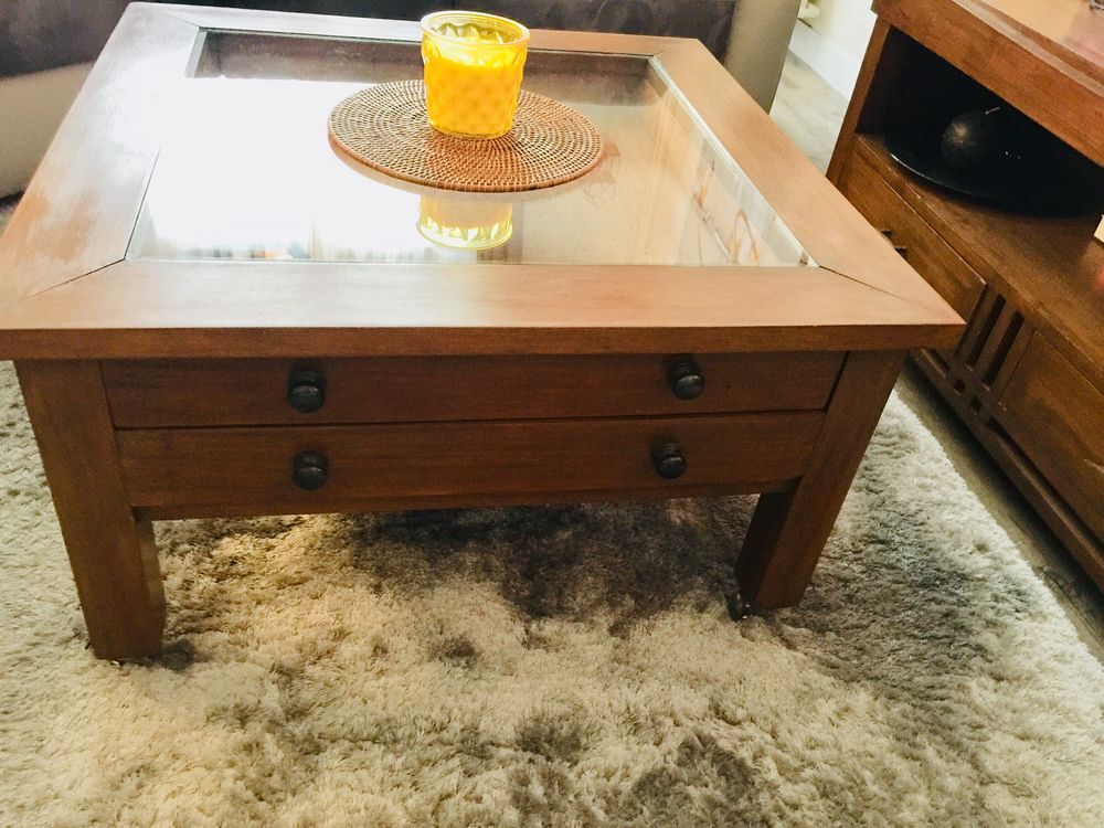 table basse en bois massif Meubles