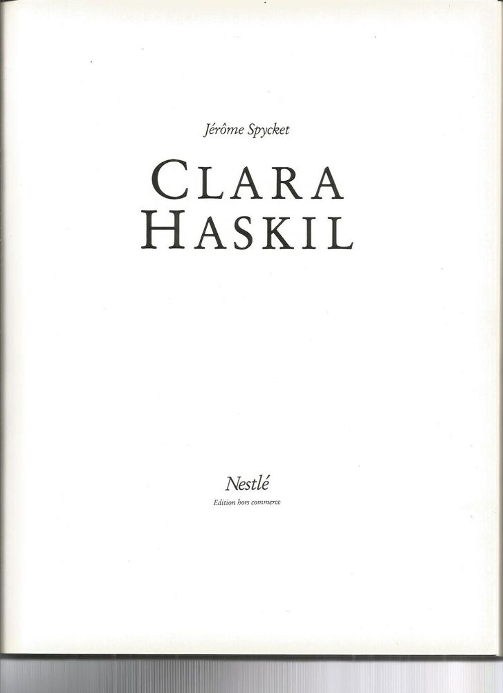 LIVRE - CLARA HASKIL - LIVRE EDITIONS NESTLE 1984 Livres et BD