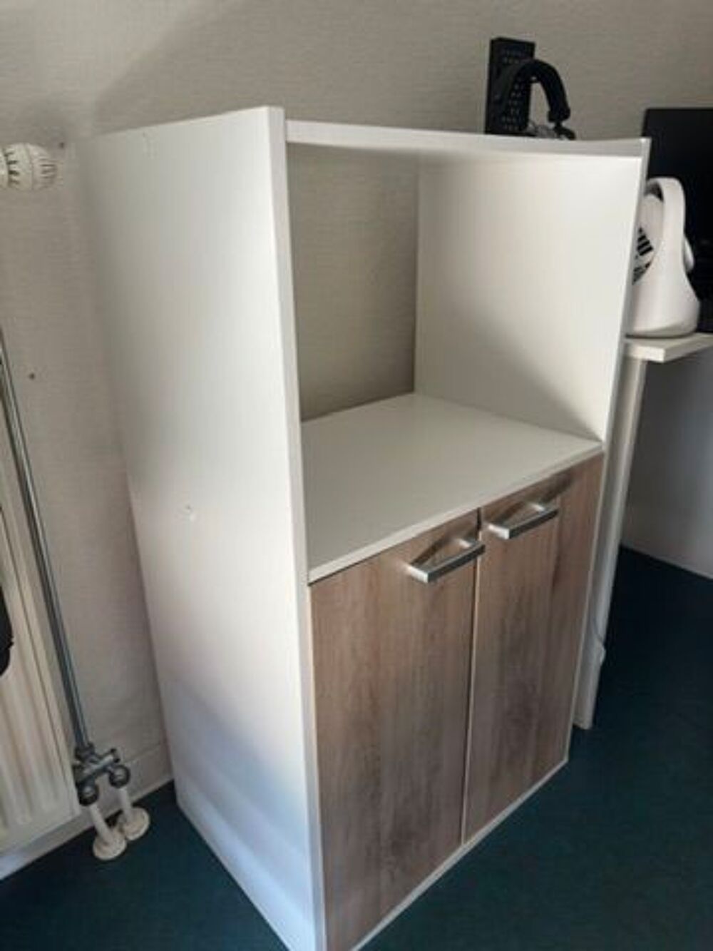 Meuble de rangement blanc et bois Meubles