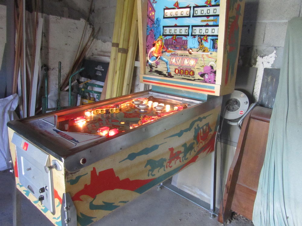 Flipper &eacute;lectrom&eacute;canique Gottlieb Fast Draw Jeux / jouets