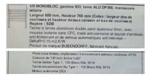 6 Volets Roulants solaires Bubendorff Alu Blanc ID3 2940 Maisons-Laffitte (78)