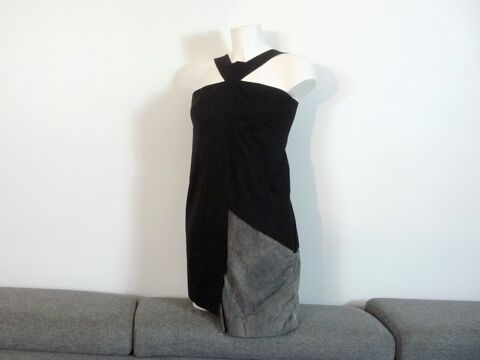 Tunique/ Robe Courte Cintr�e Bi Mati�re Noir et Gris- Dondup 150 Paris 15 (75)