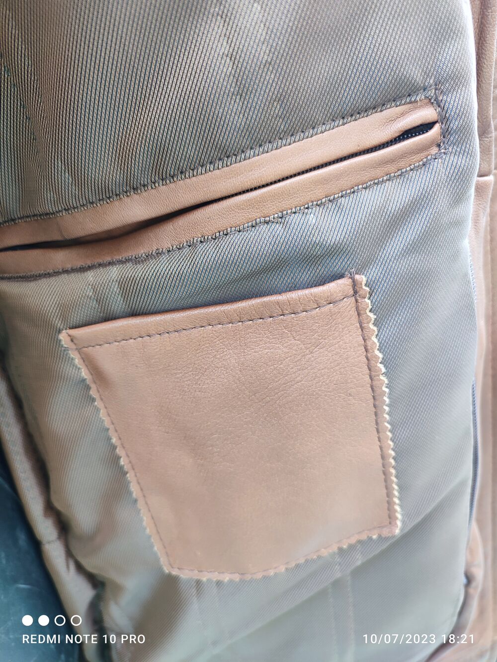 BLOUSON HOMME XXL CUIR MARRON REAL LEATHER COLLEZIONE Vtements
