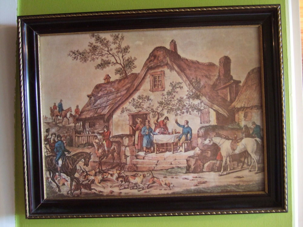 Reproduction retour chasse &agrave; courre Décoration