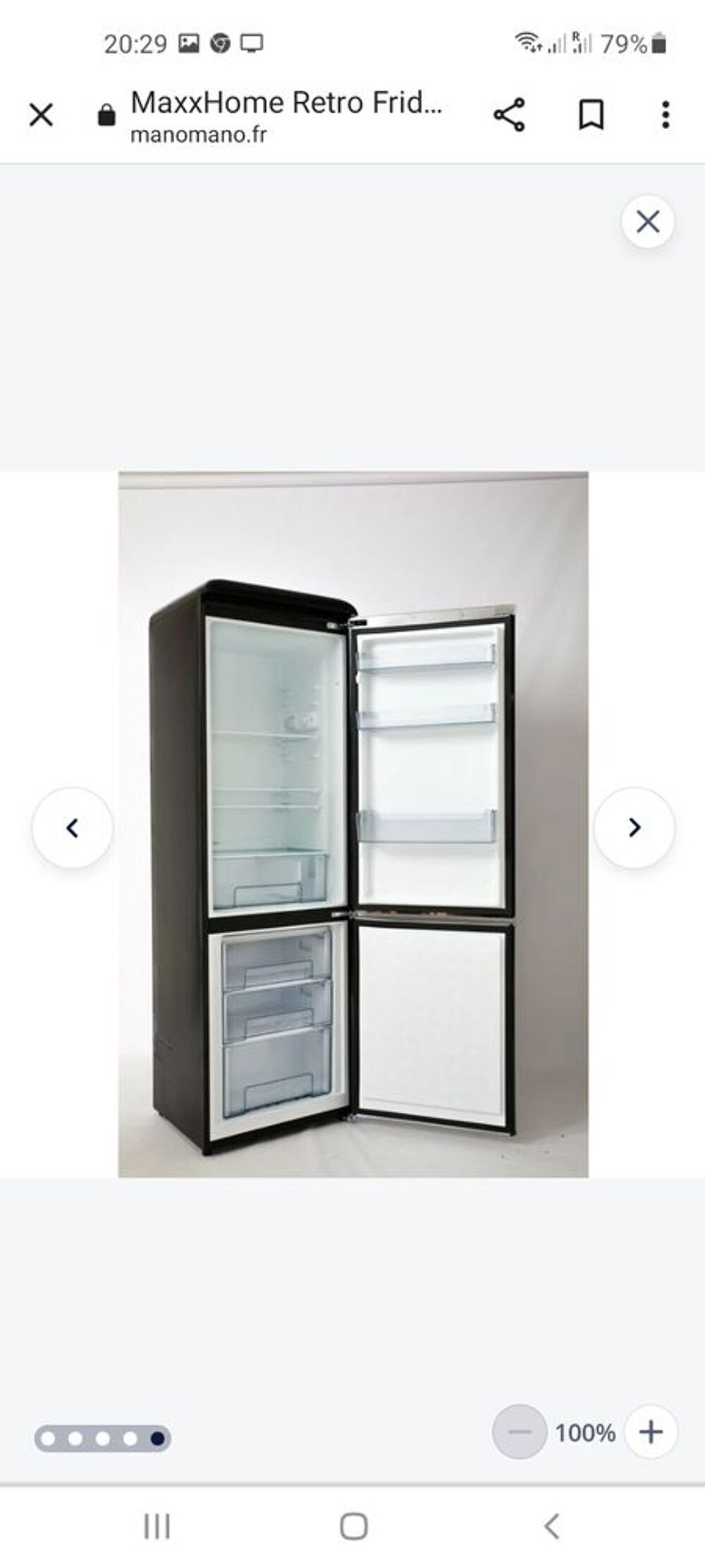 Maxxhome fridge frigo cong&eacute;lateur 300 litres noir Electromnager