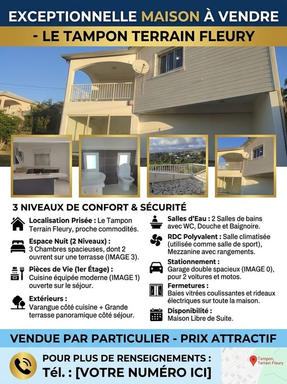 Vente Maison maison Le tampon