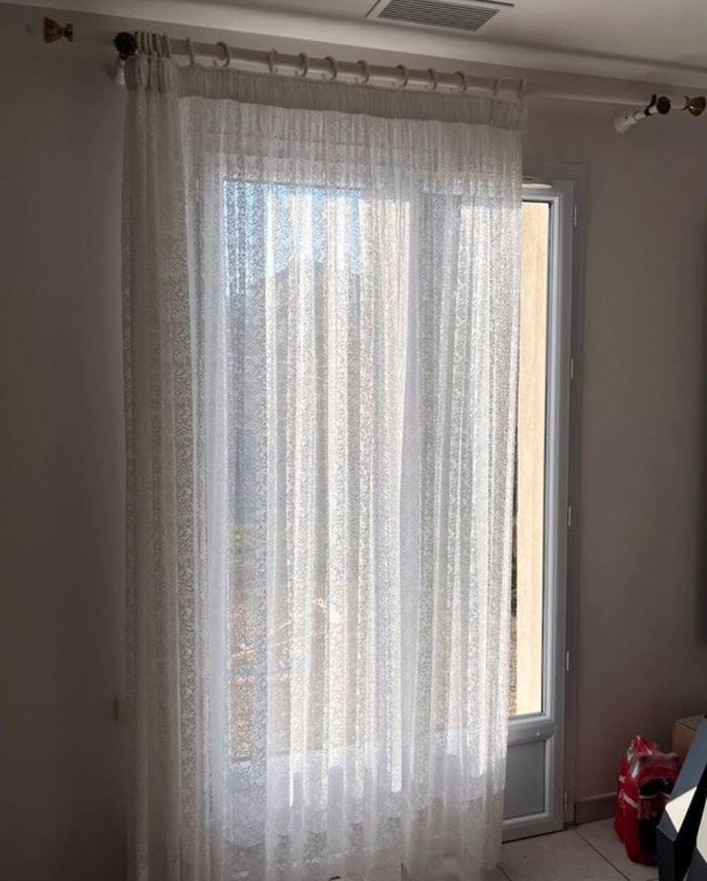 6 Rideaux tringle bouts laiton Décoration