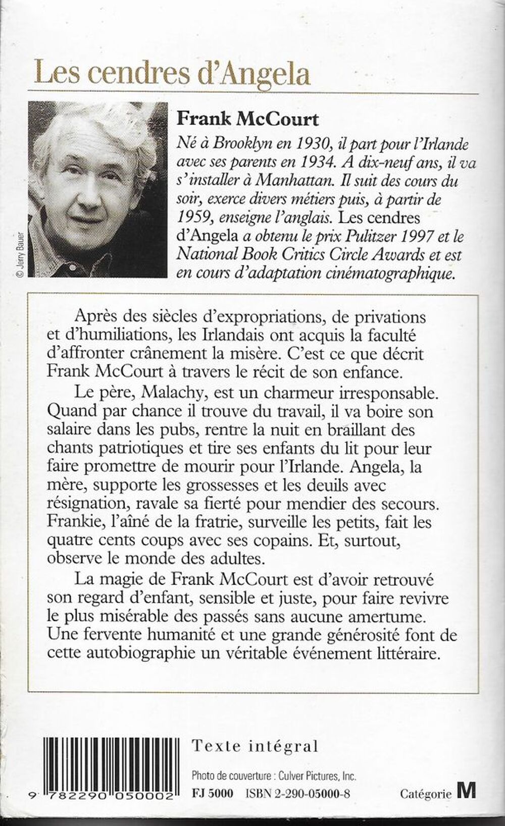 livre ,Les Cendres d'Angela ,Une Enfance Irlandaise Livres et BD