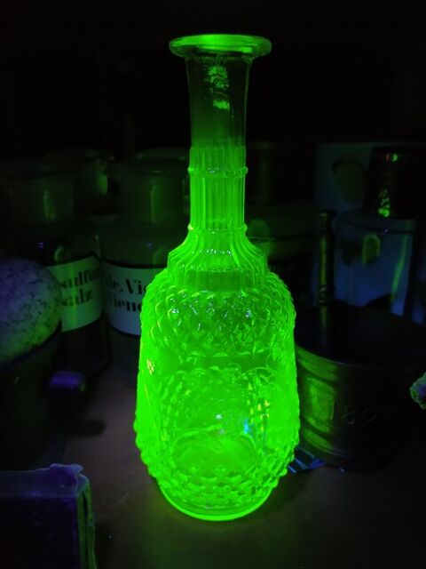 Grande Carafe � Vin Verre Ouraline D�cor Vigne Raisin 70 Loches (37)