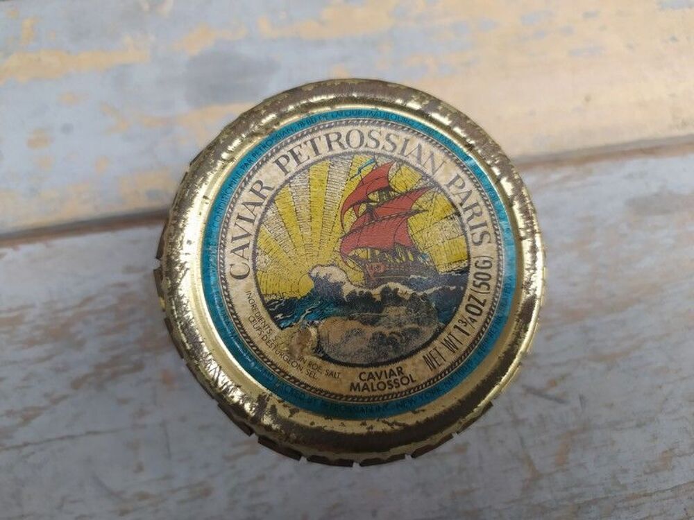 Ancienne Boite Publicitaire Caviar Petrossian Paris Malossol 