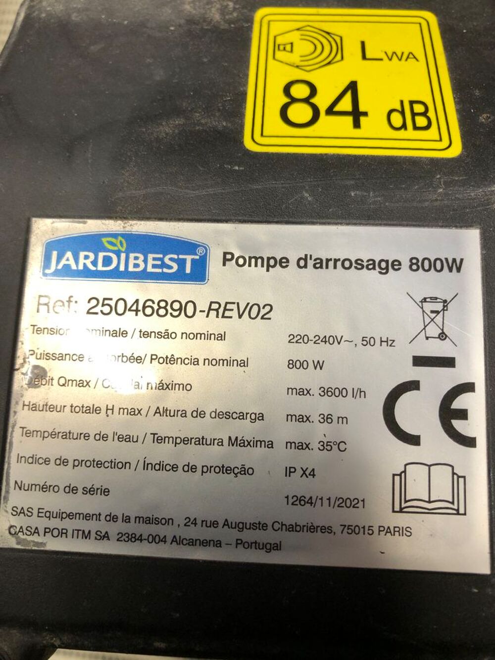 Pompe arrosage Jardin