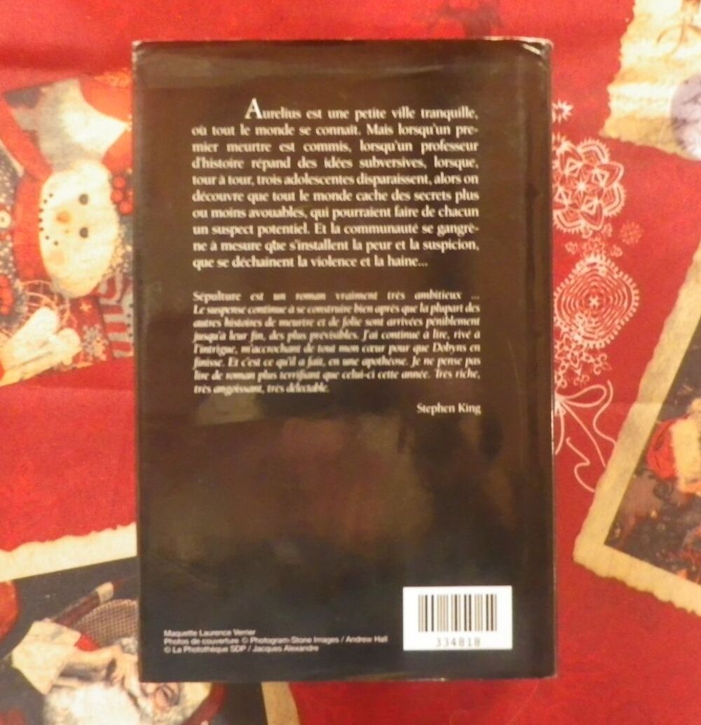 SEPULTURE de Stephen DOBYNS Ed. France Loisirs Livres et BD