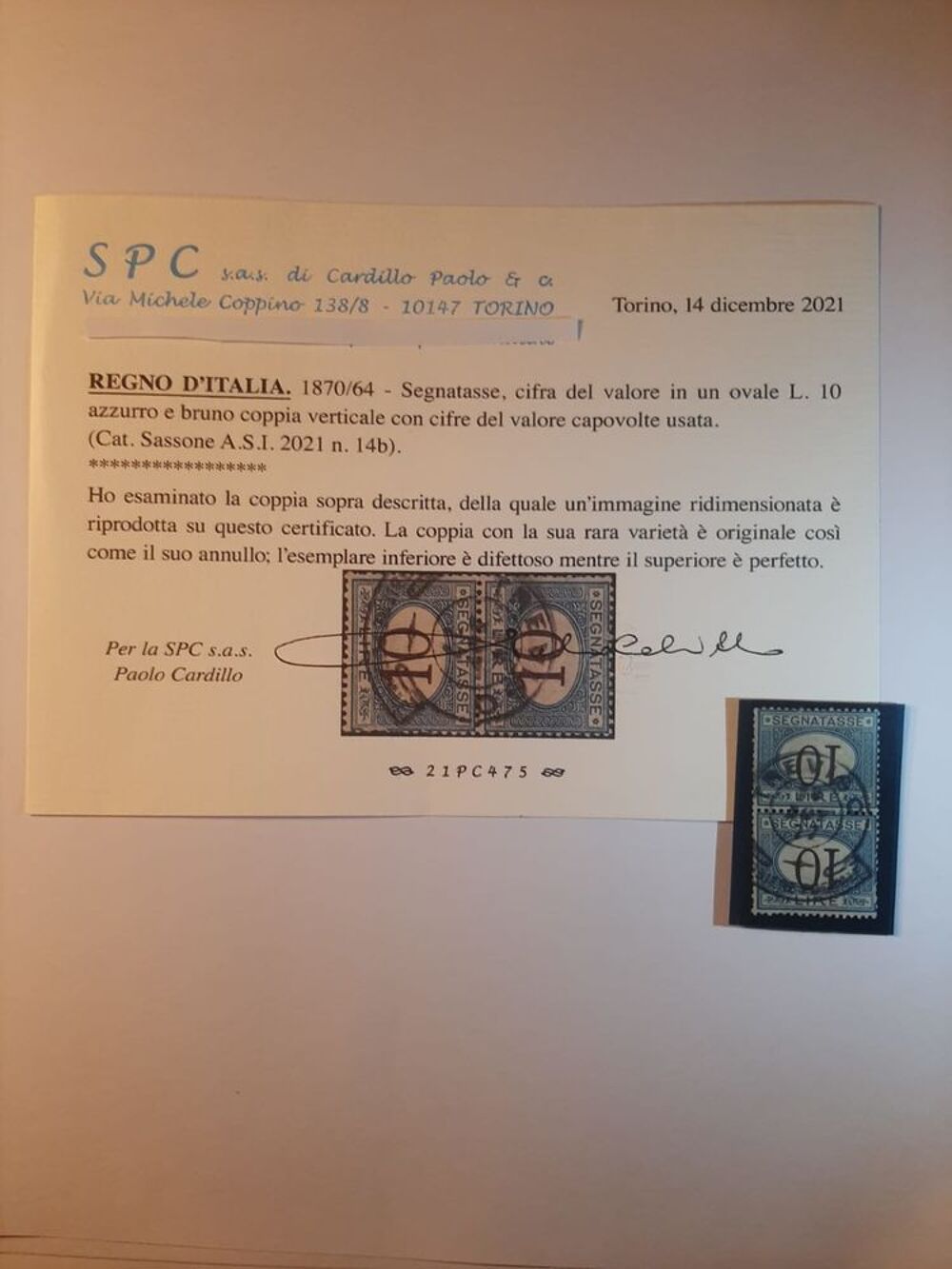 Tembres ancien top bloc italia, regno d'italia unique, used 