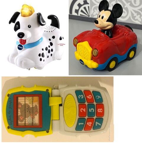 petits jouets lectriques : dalmatien, mickey, tlphone por 10 Beauchamp (95)