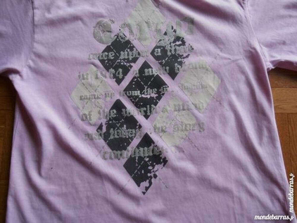 Tee-shirt rose &agrave; motifs (V7) Vêtements enfants
