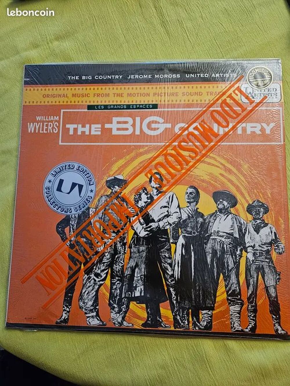  vinyle musique du film The Big Country ? United Artis CD et vinyles