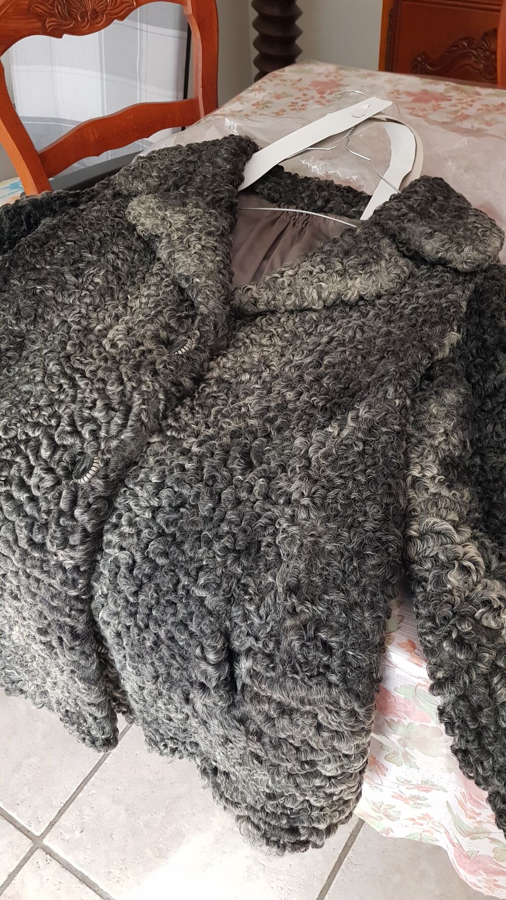 Veste trois quart en astragan Vêtements