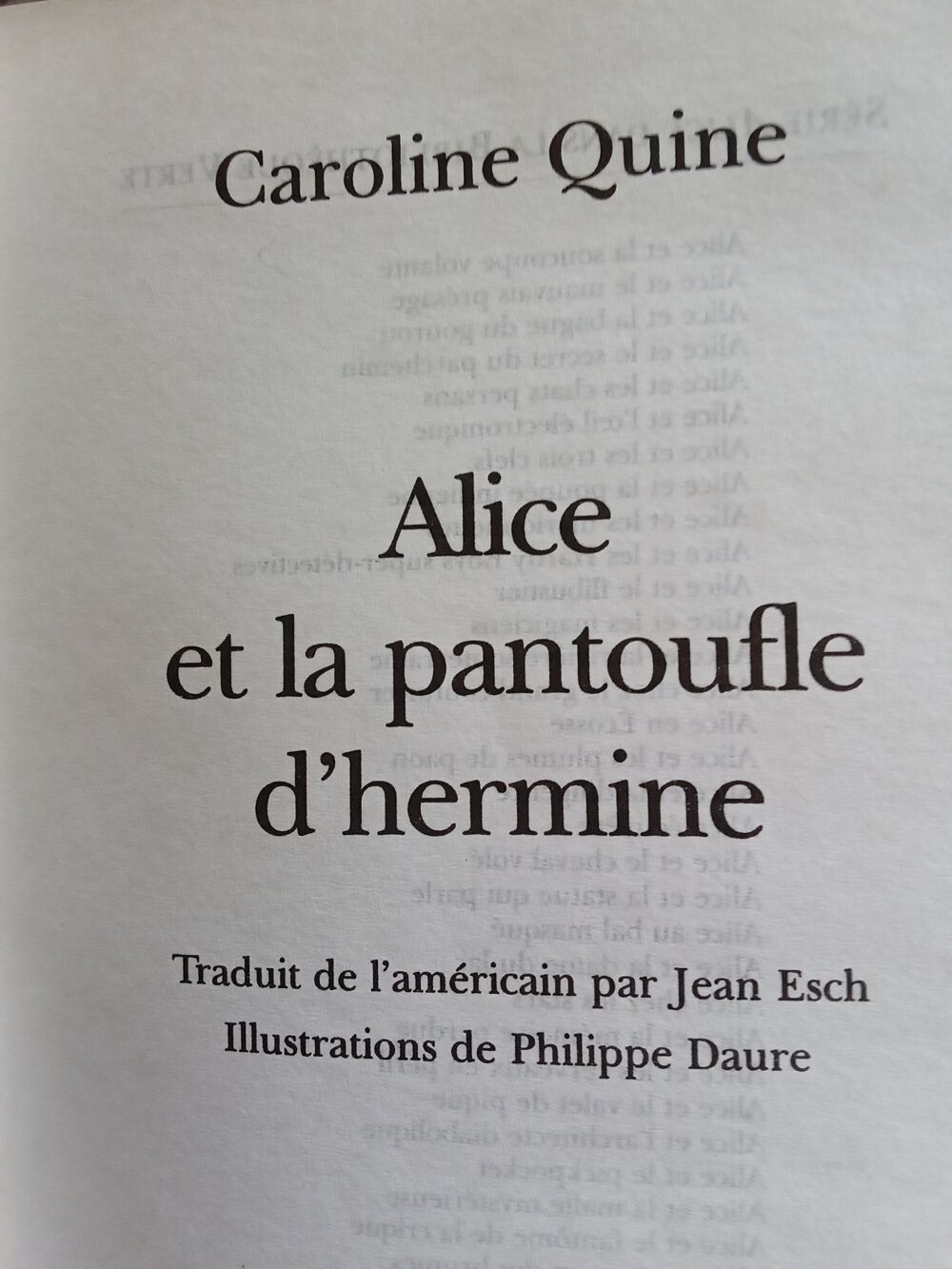 Alice et la pantoufle d'Hermine Livres et BD