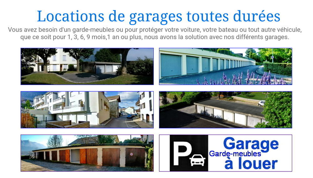 Location Parking/Garage grands garages au Bourget-du-Lac Le bourget-du-lac