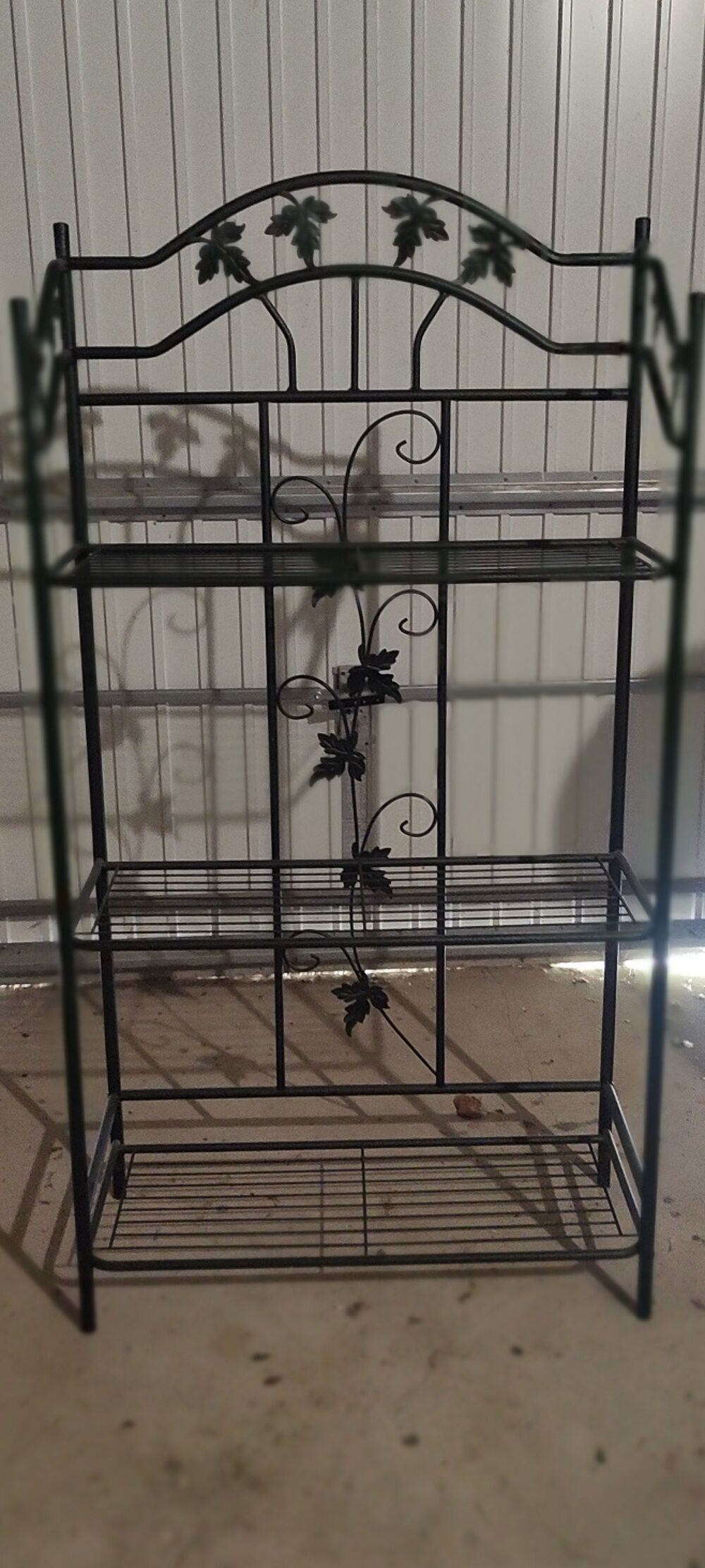 MEUBLE 3 &eacute;tag&egrave;res m&eacute;talliques gris anthracite 30€ bon &eacute;tat Meubles