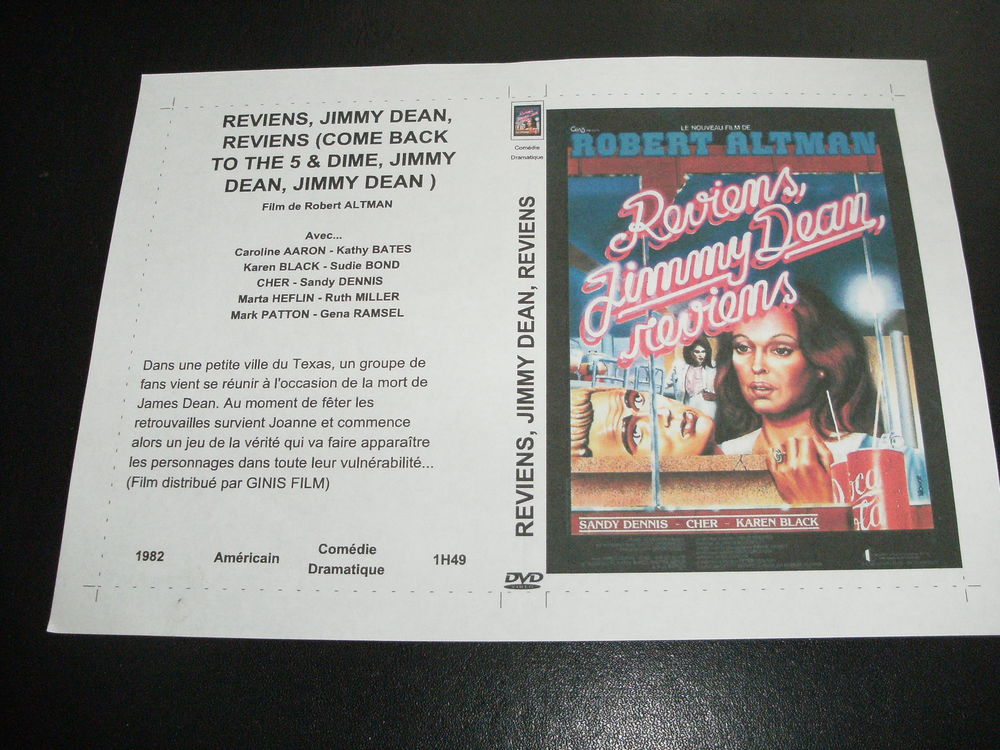 Film : " Reviens Jimmy Dean reviens " DVD et blu-ray