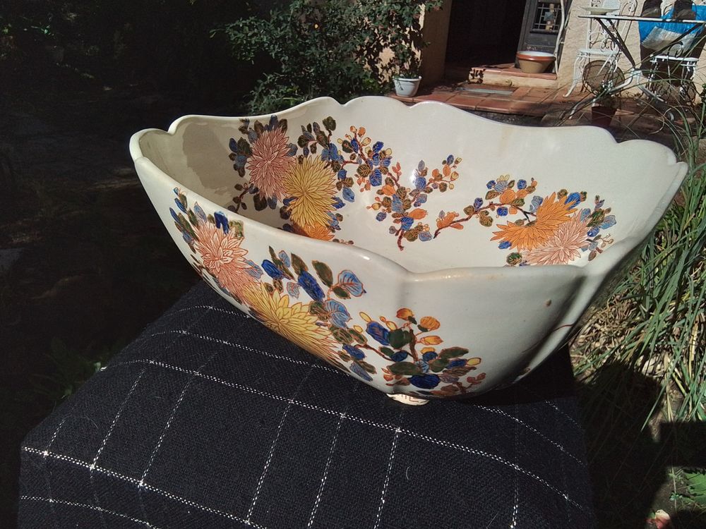 Beau cadeau fin ann&eacute;e , Coupe saladier en fa&iuml;ence Gien Décoration