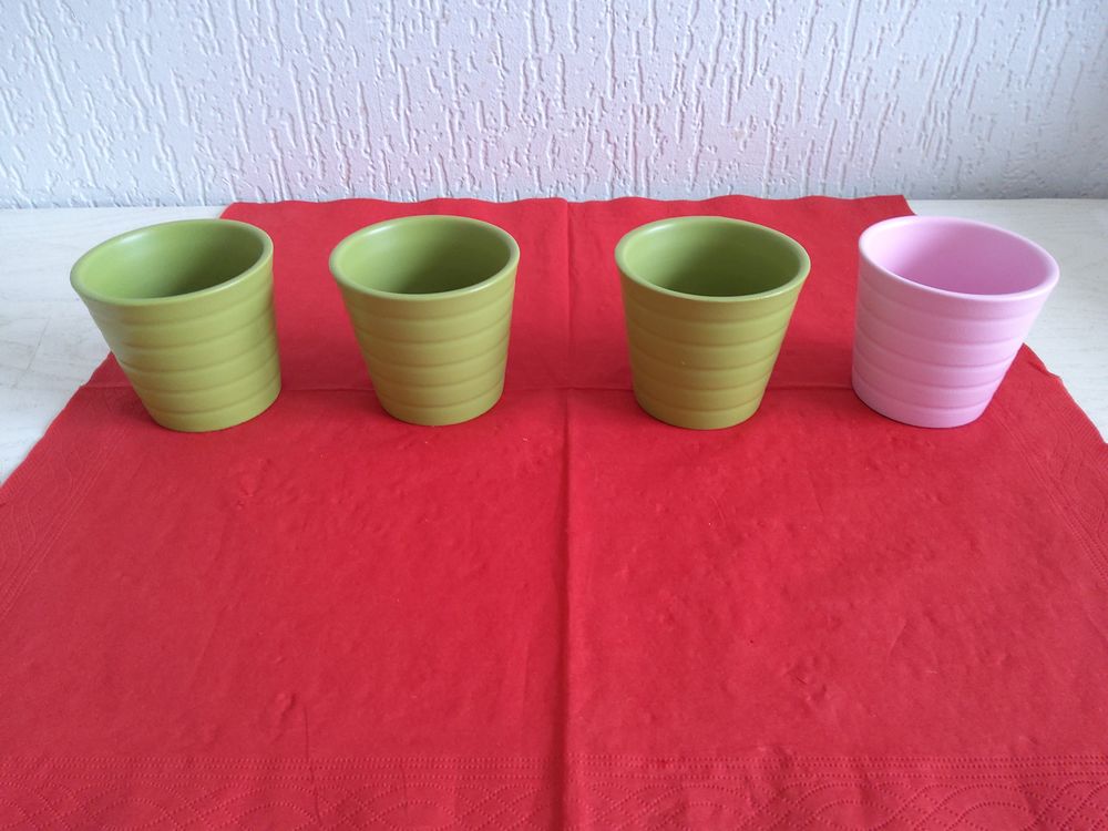4 petits pots pour plantes Décoration