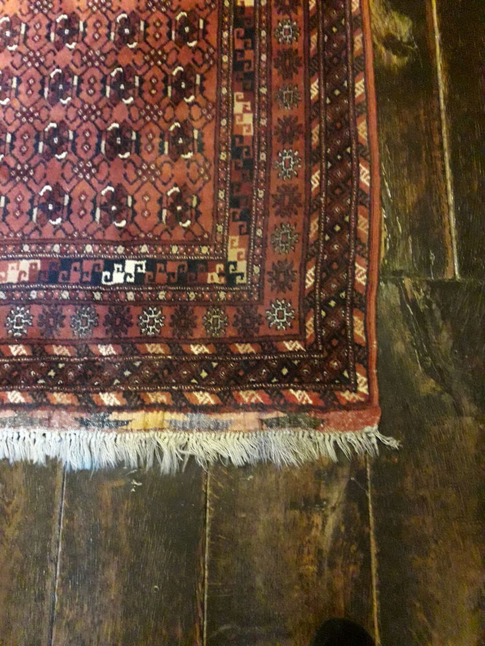 Ancien tapis motifs orientaux , vintage , Ref 3 Meubles