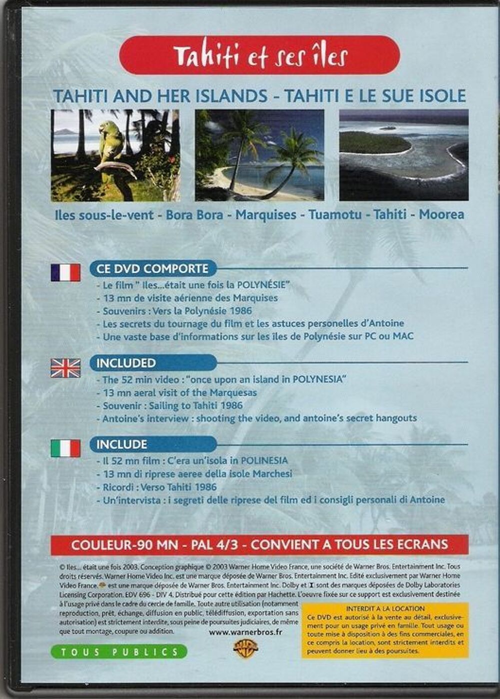 Antoine - Tahiti et ses &icirc;les DVD et blu-ray
