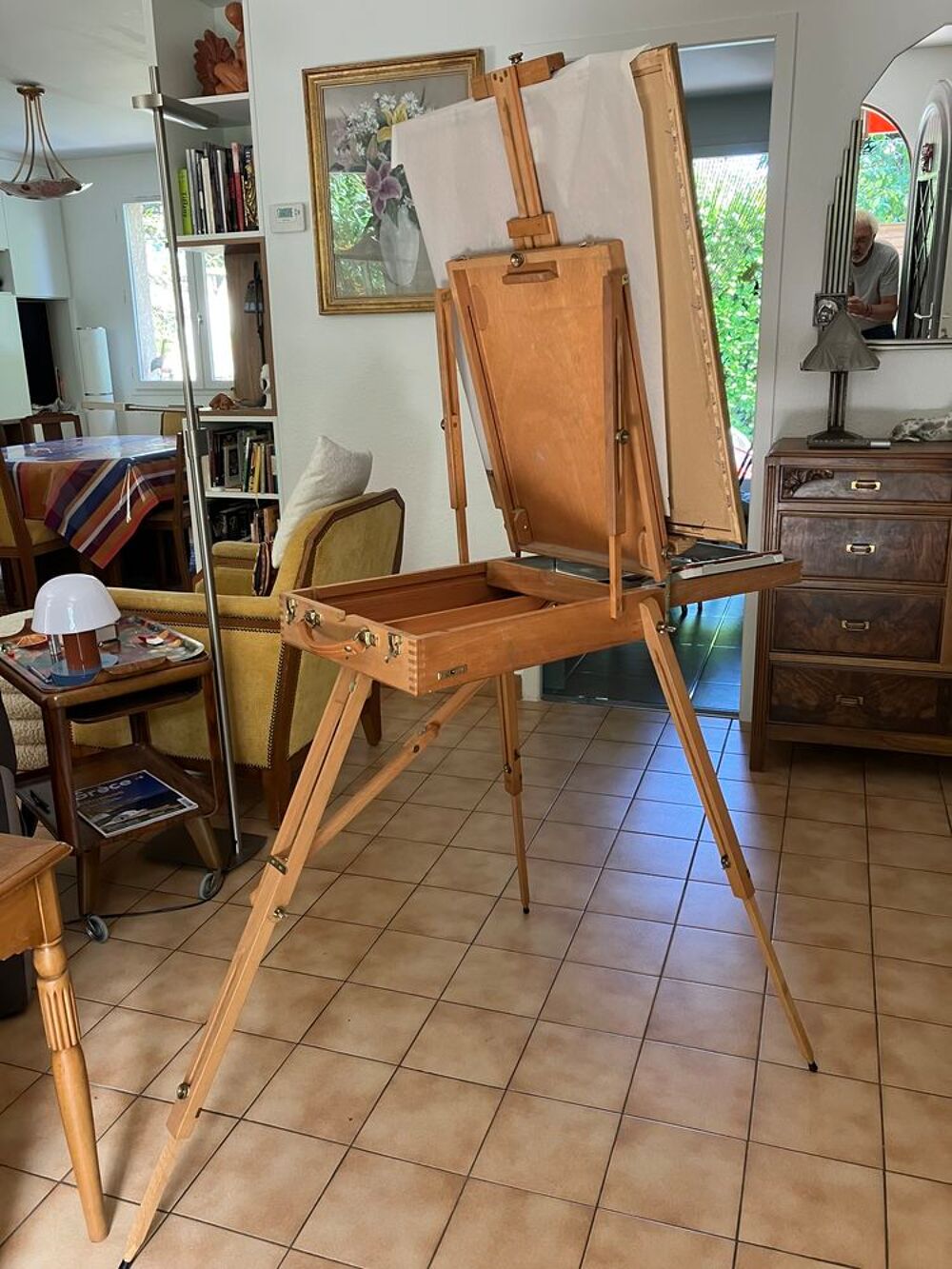 Chevalet peintre en bois Décoration