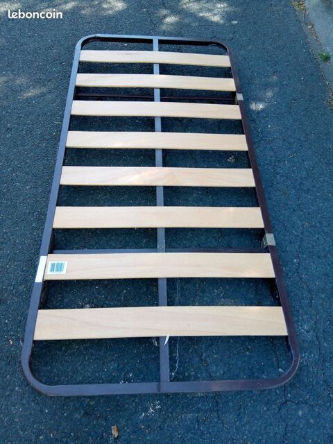 Sommier 90 x 190 cm - pieds rétactables + roulettes 30 Beauchamp (95)