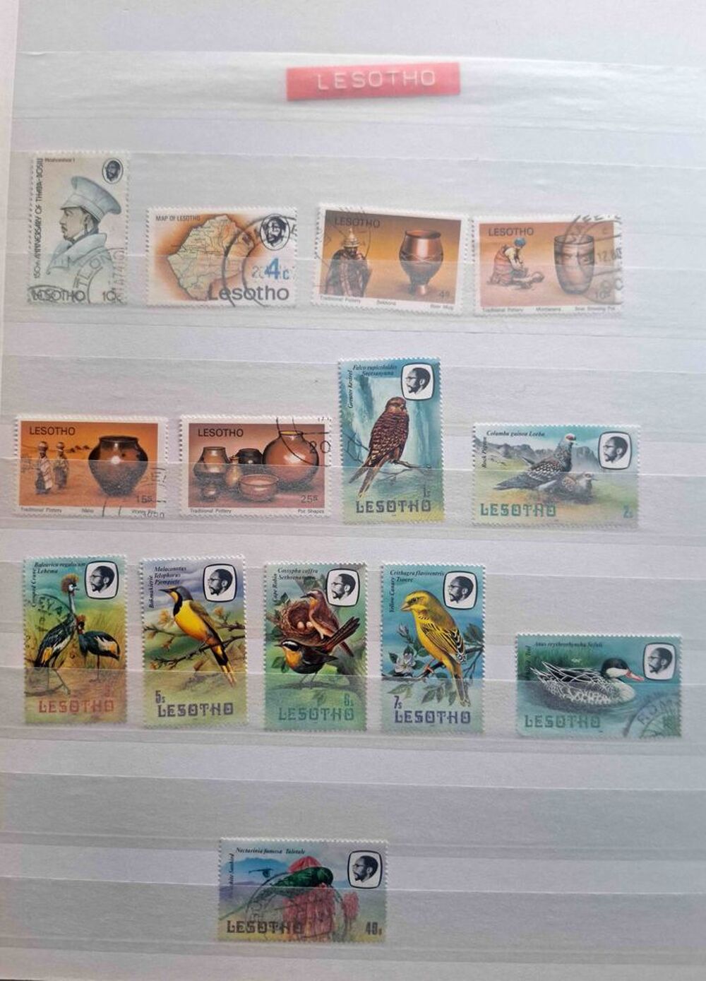 S&eacute;rie de timbres de collection de Lesotho 