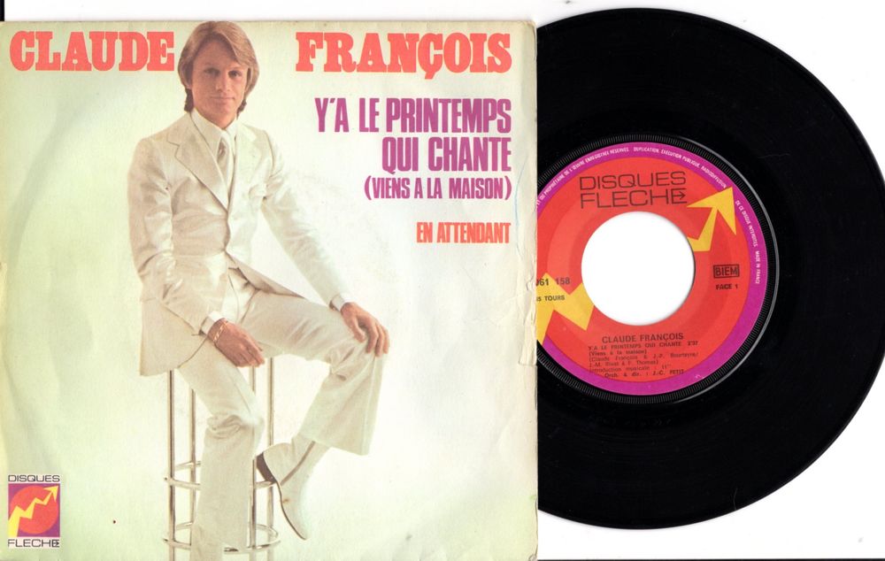 Claude FRANCOIS : Y'a le printemps qui chante - Fl&egrave;che 6061 CD et vinyles