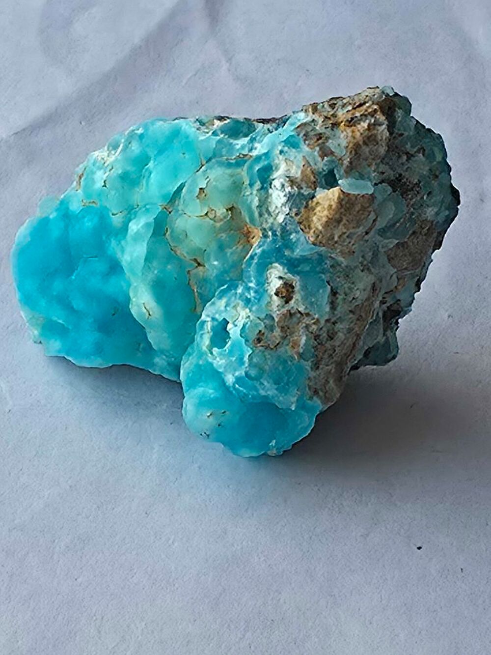 Magnifique H&eacute;mimorphite Bleue Mamelonn&eacute;e sur Matrice-RDC 18g 