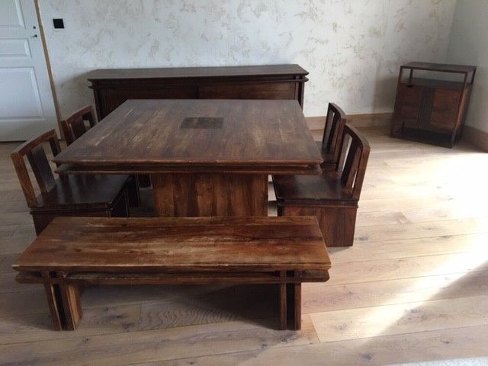 Salle &agrave; manger en bois de palissandre des Indes Meubles