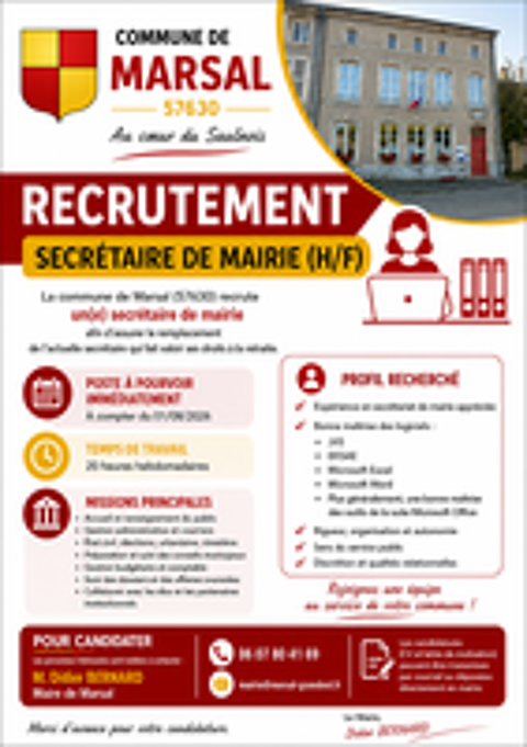   Recherche secrétaire de Mairie 