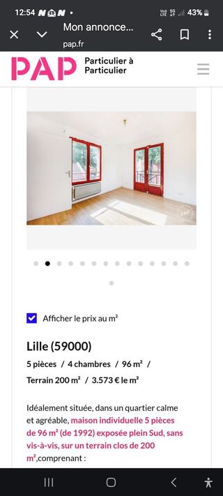  Maison  vendre 5 pices 96 m