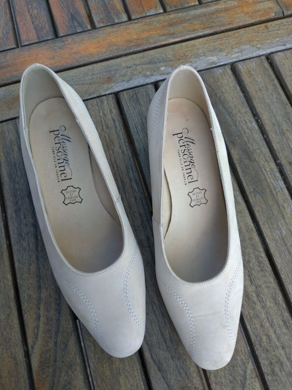 Mocassins Femme T39 daim &eacute;cru Chaussures