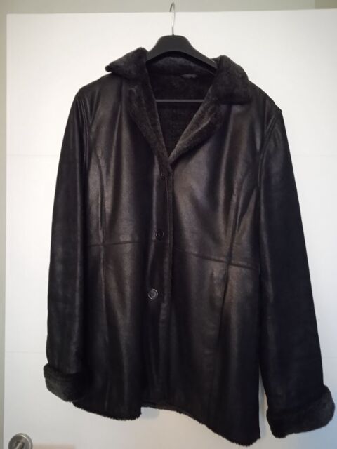  Veste 3/4 cuir vieilli - noir 40 Pronnas (01)