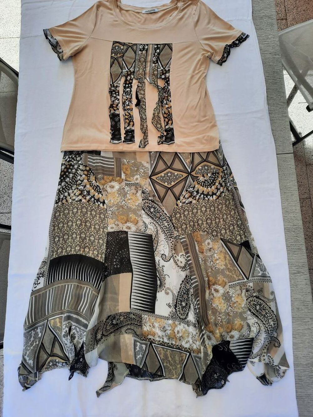 Ensemble &eacute;t&eacute; femme 3 pi&egrave;ces voile 48 Vêtements