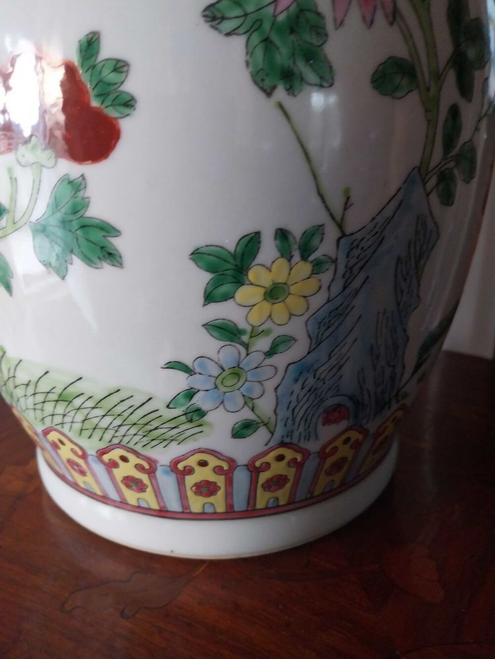 Grand vase chinois en ceramique Décoration