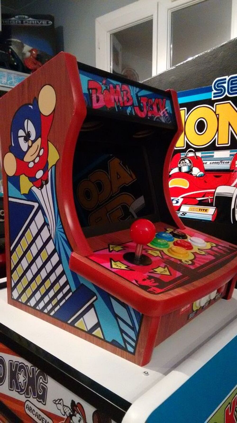 Console jeu vid&eacute;o 1 joueur type borne bartop deco bombjack Jeux / jouets