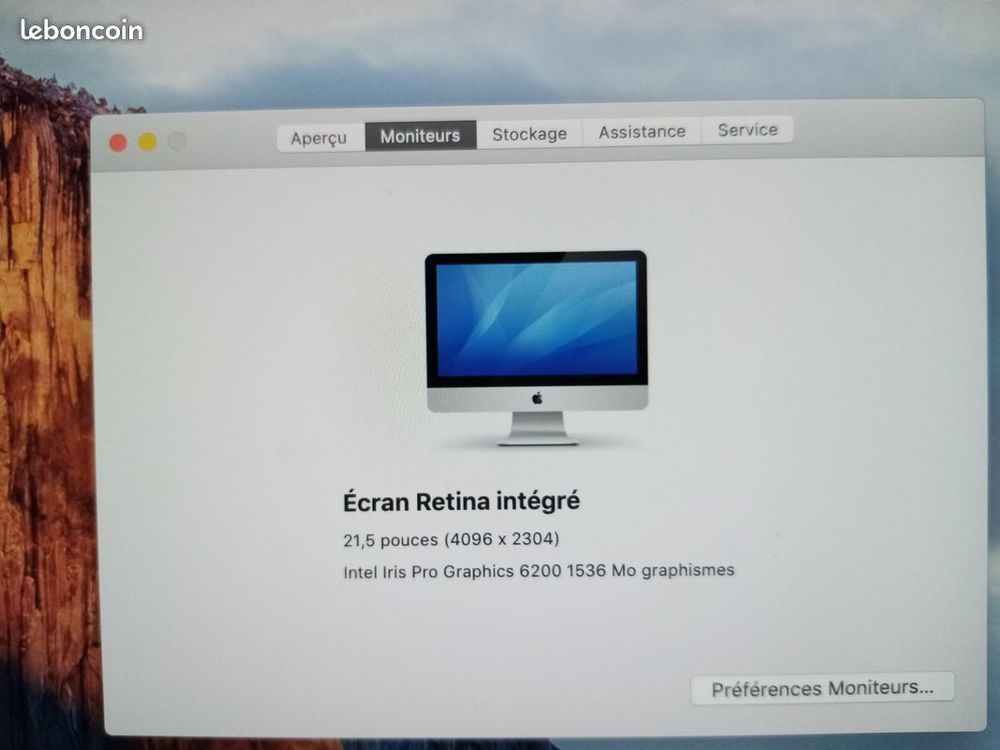 iMac &eacute;cran R&eacute;tina 21,5 Matériel informatique
