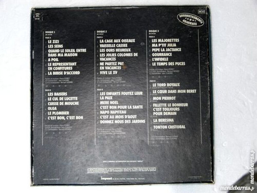 coffret de 3 disques vinyle pierre perret 33 tr CD et vinyles