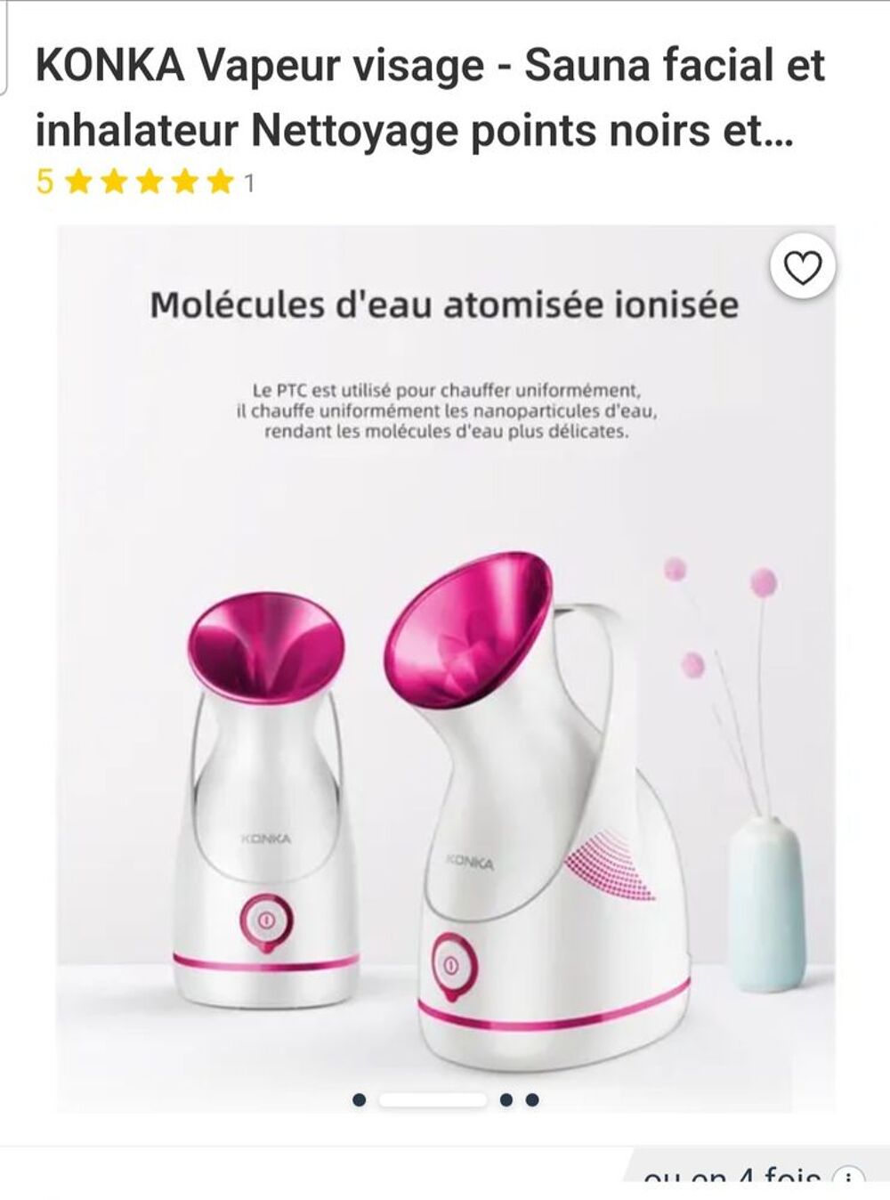 SAUNA FACIAL 
Marque (KONKA)
Electroménager