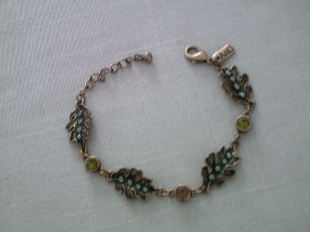 Vieux bracelet feuille avec stress N&deg; 1151 Bijoux et montres