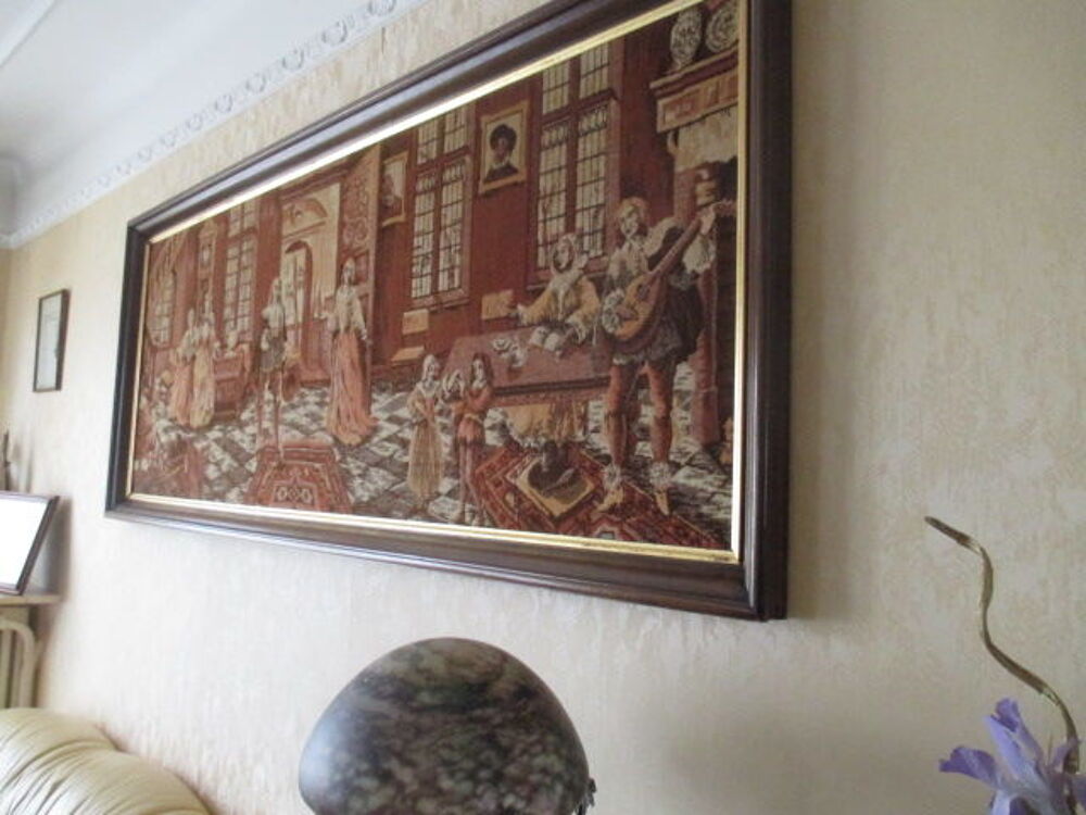 SUPERBE TABLEAU TAPISSERIE . Décoration